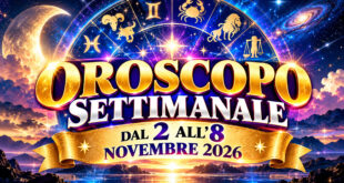 Oroscopo settimanale dal 2 all'8 novembre 2026