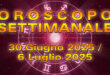 oroscopo settimanale