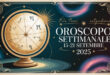 Oroscopo della Settimana: da Lunedì 15 a Domenica 21 Settembre 2025!